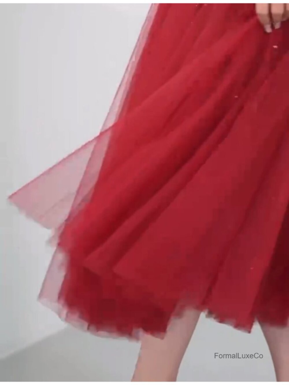 Women Long Tulle Sequin Layered High Waist A-Line Flowy Party Skirt - Picture 6 of 6
